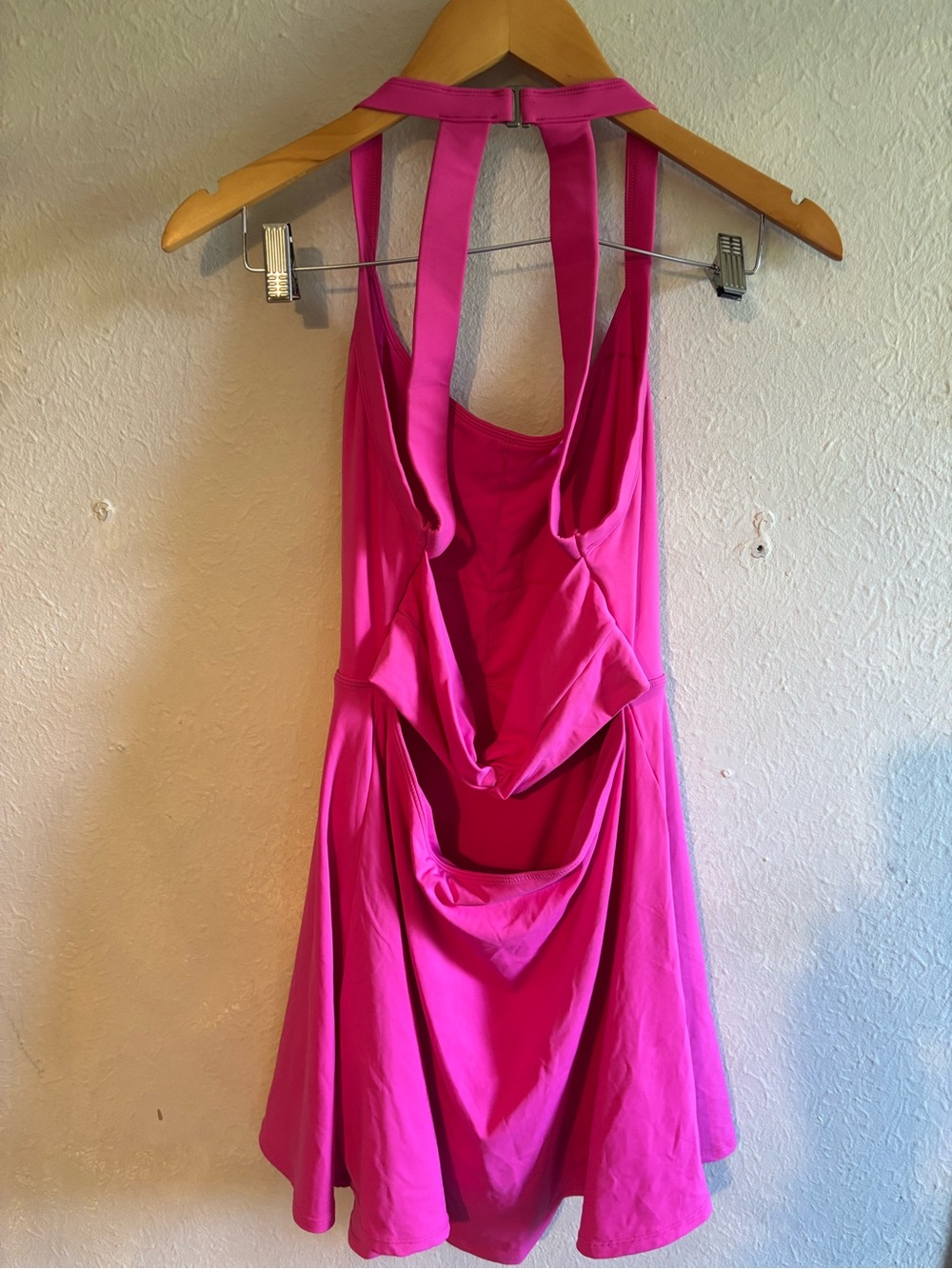 HALARA Hot Pink Backless Halter Skater Dress - Picture 4 of 8
